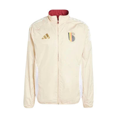 adidas Belgium Anthem Reversible Colorblock Jacket Beige Long Sleeve IW2924