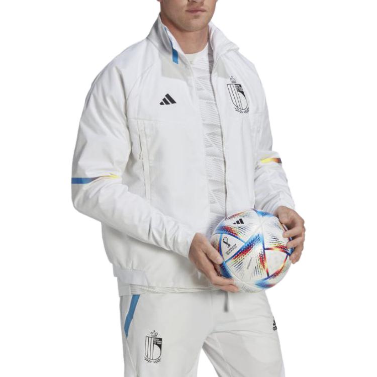 adidas Belgium National Team Striped Badge Zip-Up Jacket - White IC1567 圖 5