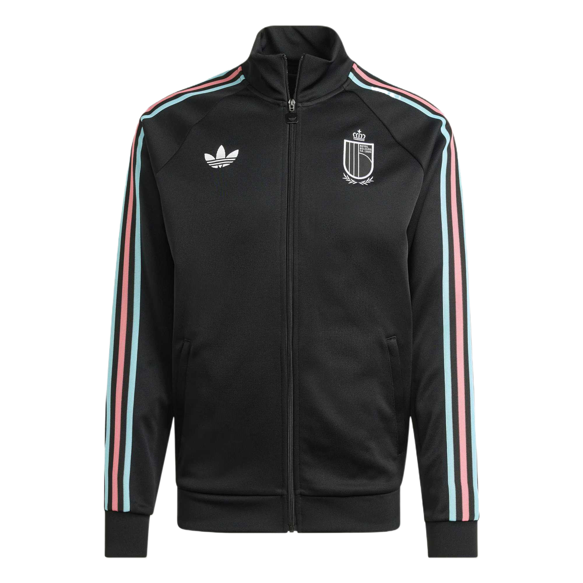 adidas Belgium Retro Funnel Neck Football Track Jacket . JZ2206