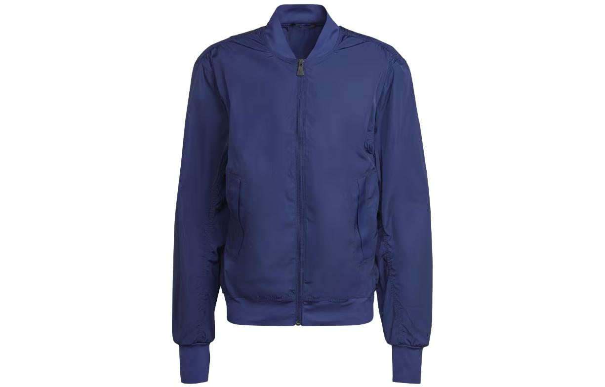 adidas Best Of Training Bomber Jacket Loose Fit Zip-Up Blue HG3111