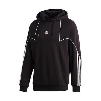 adidas BG TF AB Striped Pullover Sports Hoodie Black GE0869