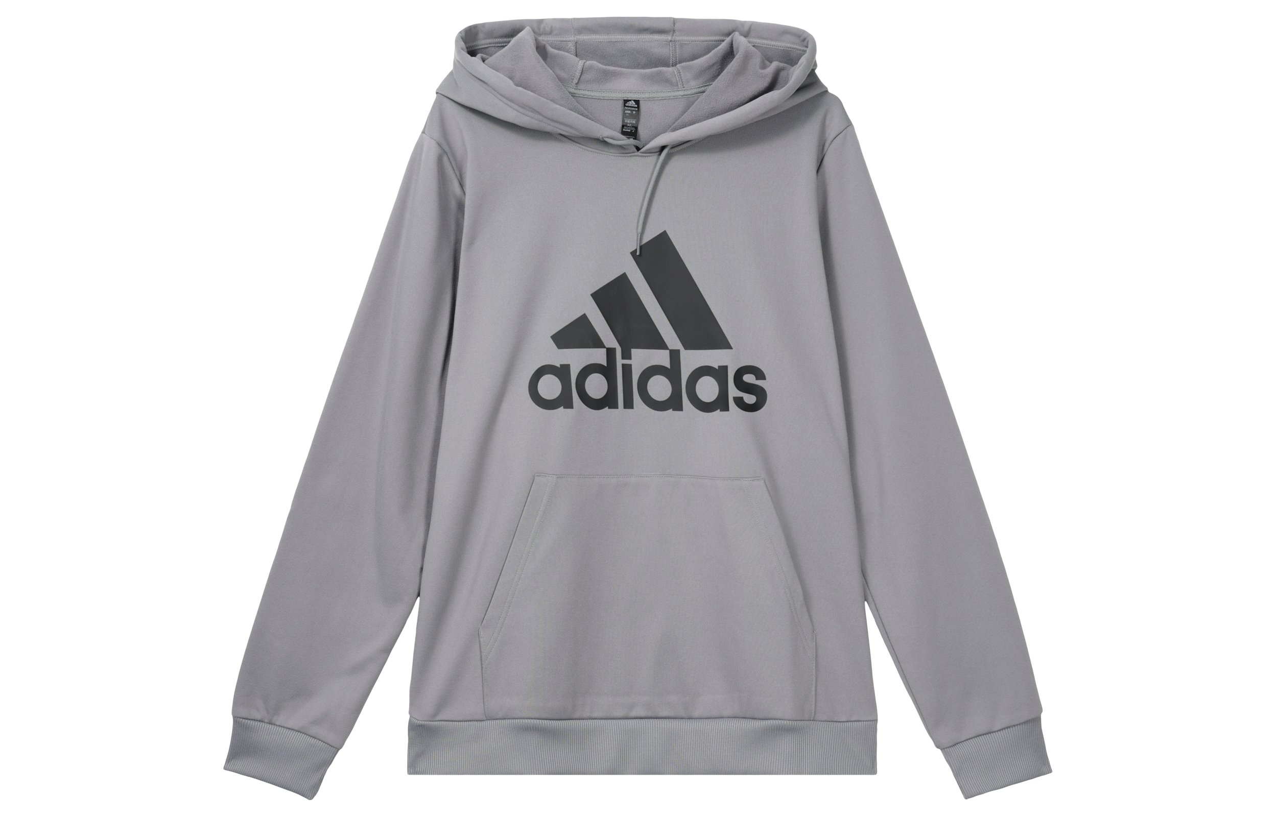 adidas Big Logo Basketball Hoodie Pullover Gray GH6662