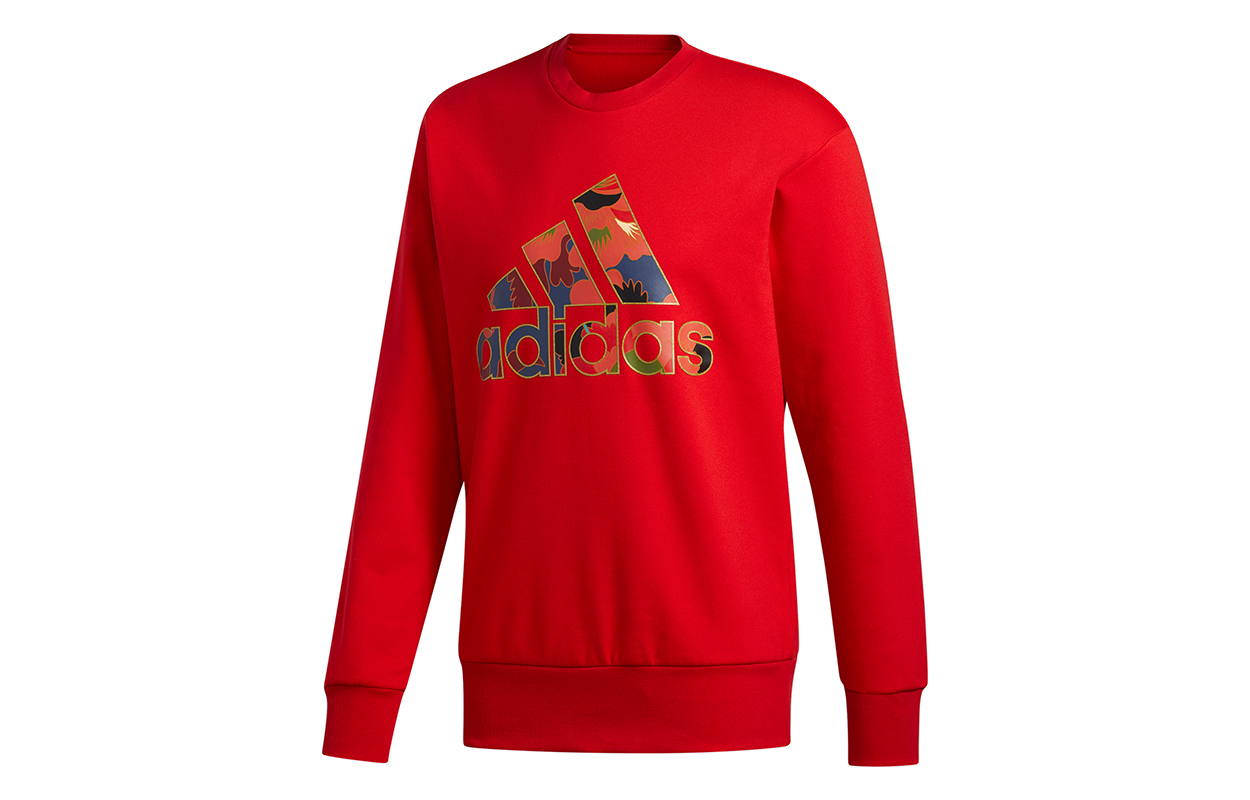 adidas Big Logo Basketball Pullover Hoodie Light Scarlet GH5007