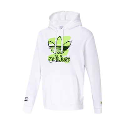 adidas Big Logo Graphic Sweatshirt White Casual Sportswear GR9958