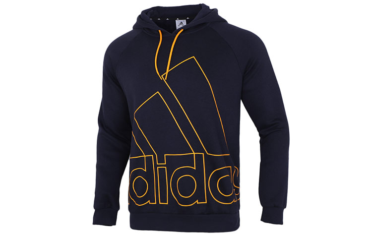 adidas Big Logo Hoodie Blue - Retro Style Pullover with Warmth HB5092