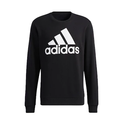 adidas Big Logo Print Pullover Sweatshirt Black GK9074