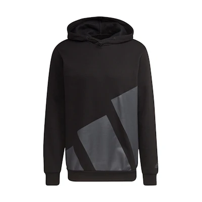 adidas Big Logo Pullover Hoodie Black Casual Sportswear HI1180