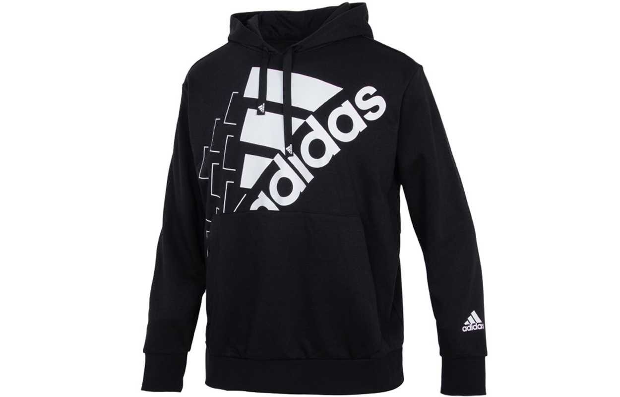 adidas Big Logo Pullover Hoodie Black GS8747