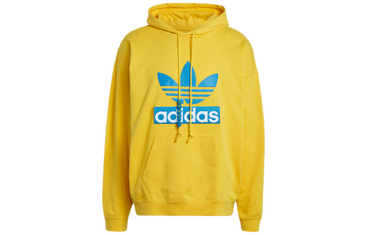 adidas Big Trefoil Hoodie Pullover in Sunlight Yellow H36281