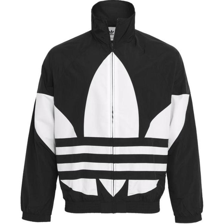 adidas BIG TRF Logo Track Jacket Black Long Sleeve Zip-Up IA3897