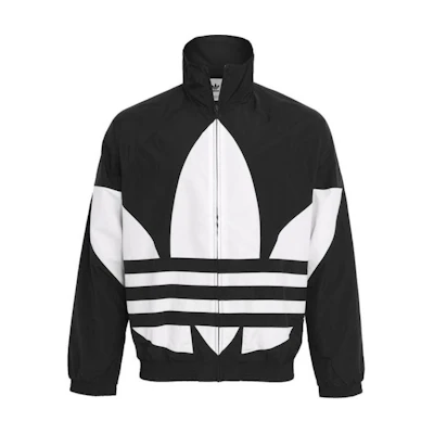 adidas BIG TRF Logo Track Jacket Black Long Sleeve Zip-Up IA3897