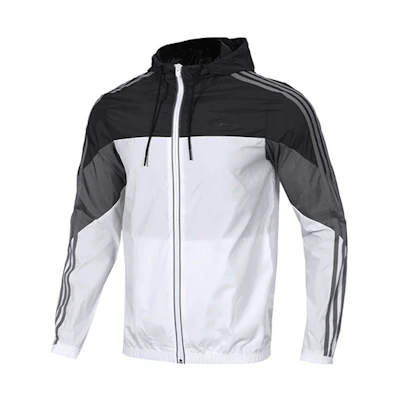 adidas Black and White Hooded Track Jacket EJ7072