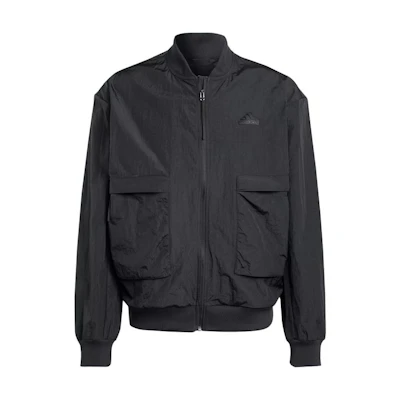 adidas Black Baseball Collar Full-Zip Sports Jacket IY1505