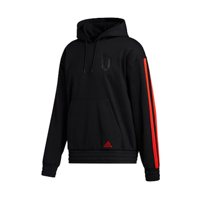 adidas Black Basketball Striped Pullover Hoodie GL7100