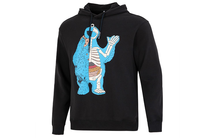 adidas Black Cartoon Print Pullover Casual Sweatshirt HM9946