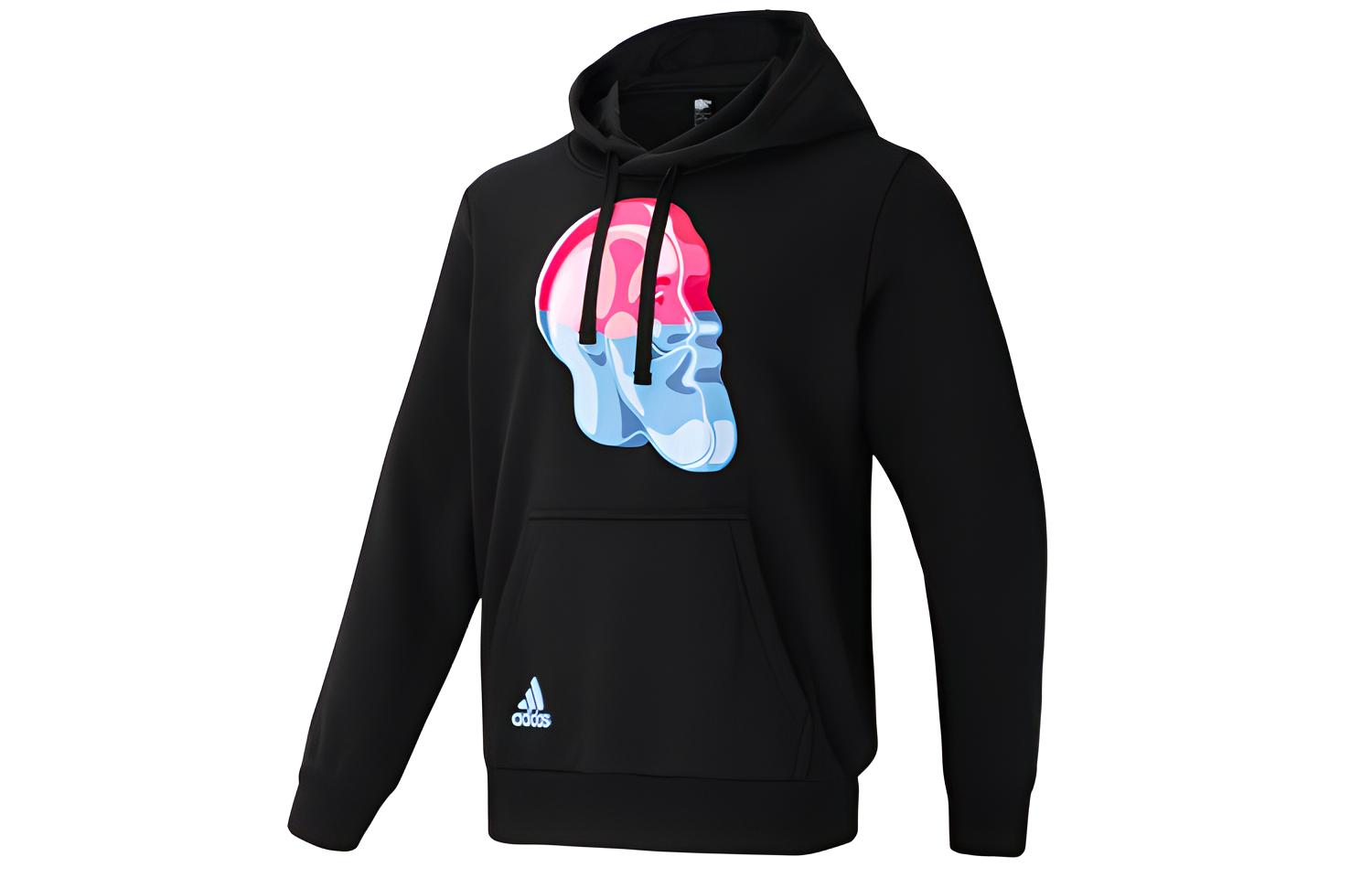 adidas Black Casual Basketball Pullover Hoodie GK0118