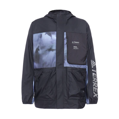 adidas Black Casual Letter Long-Sleeve Jacket HE5225