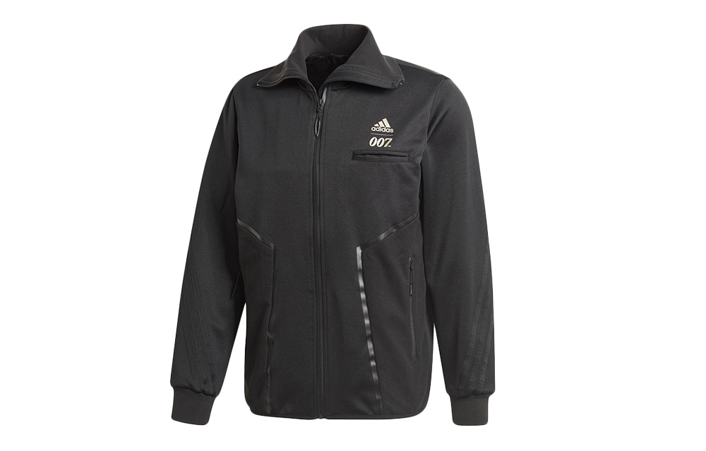 adidas Black Casual Long-Sleeve Polo Collar Jacket GN6810