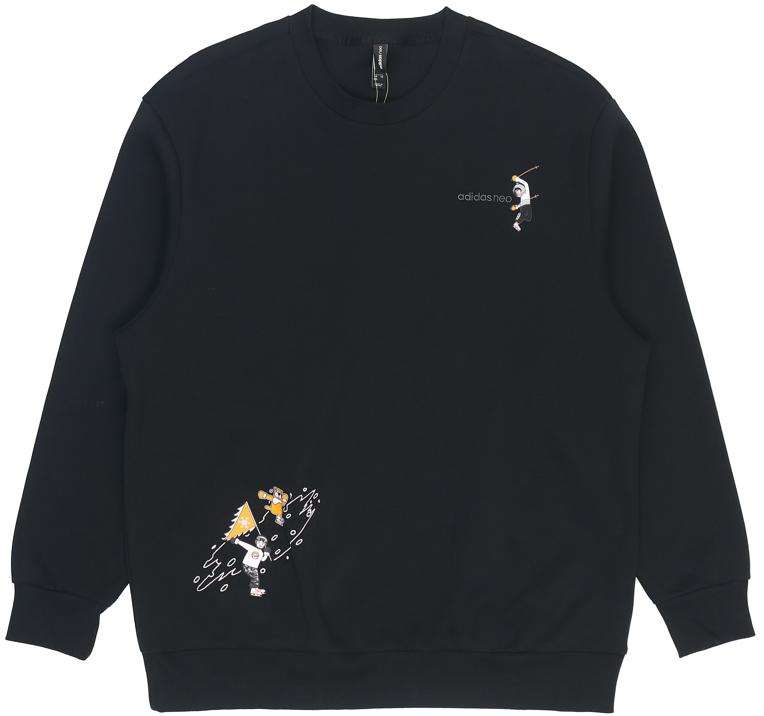 adidas Black Casual Pullover Crewneck Sweatshirt HG9031