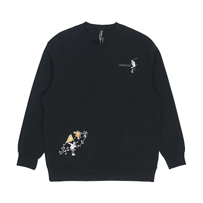 adidas Black Casual Pullover Crewneck Sweatshirt HG9031