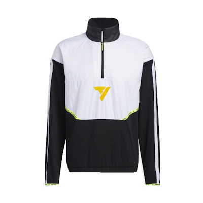 adidas Black Colorblock Half-Zip Basketball Jacket GV4644
