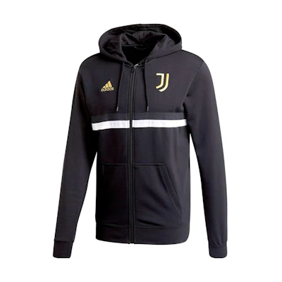 adidas Black Colorblock Logo Print Zip-Up Hoodie FR4234