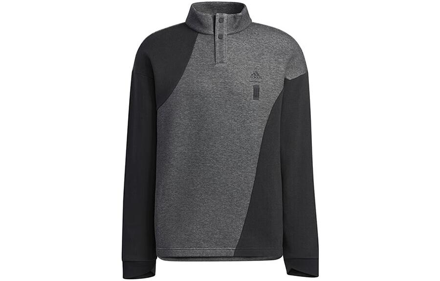 adidas Black Colorblock Mock Neck Long Sleeve Sweatshirt HY5847