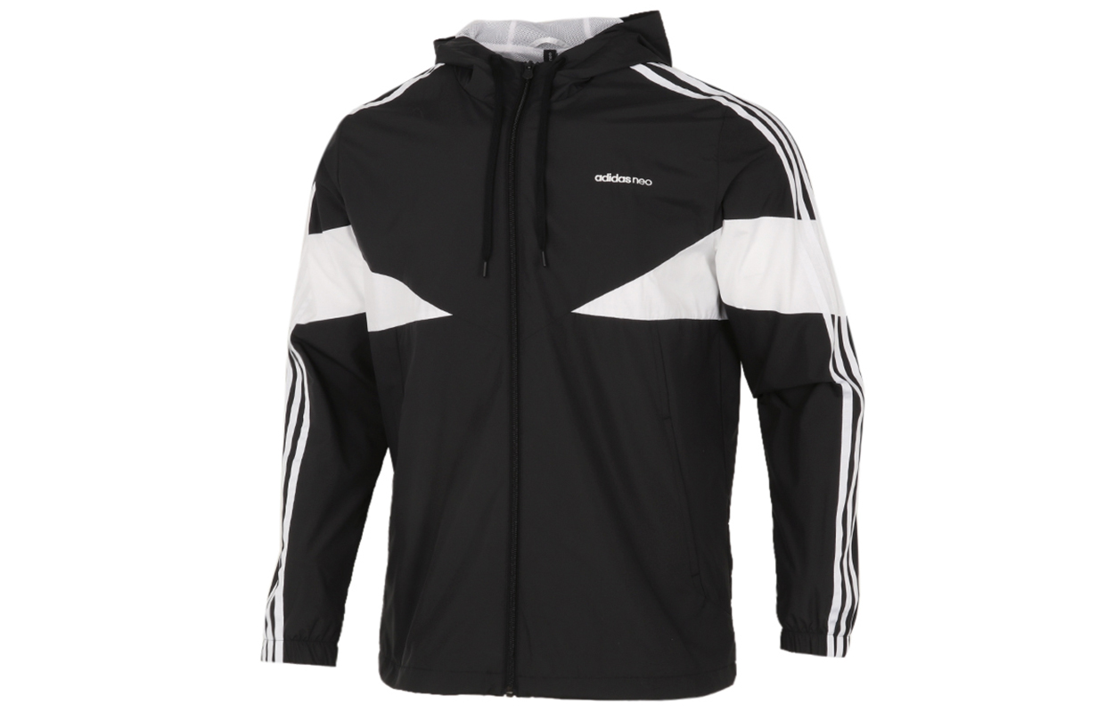 adidas Black Colorblock Windbreaker Jacket GP5709