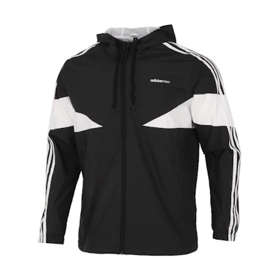 adidas Black Colorblock Windbreaker Jacket GP5709