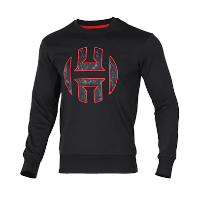 adidas Black Crewneck Basketball Pullover Sweatshirt FH7746