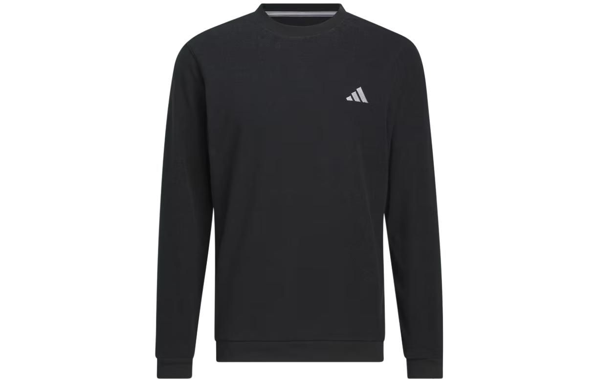 adidas Black Crewneck Long Sleeve Sweatshirt with Solid Badge Print HZ8146