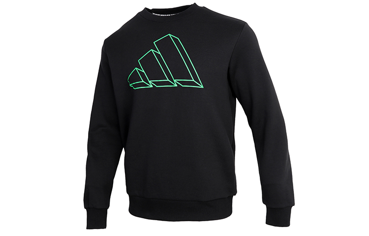 adidas Black Crewneck Pullover Sweatshirt Casual Wear GQ6200