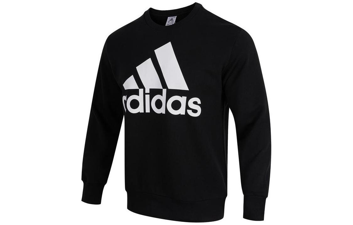 Order adidas Baju Sejuk Hitam Crewneck Logo Sulaman - Saiz Besar IC9324
