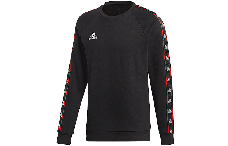 adidas Black Crewneck Sweatshirt with Logo Print DP2719