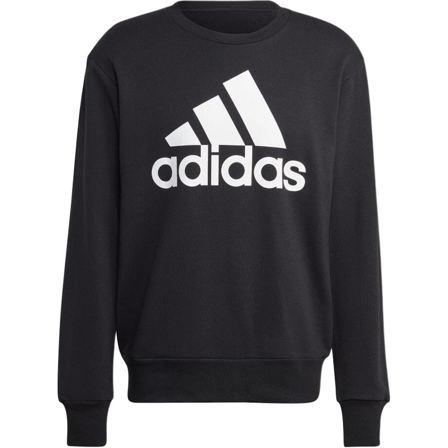 adidas Black Crewneck Sweatshirt with Logo Print ECR07