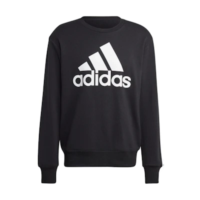 adidas Black Crewneck Sweatshirt with Logo Print ECR07