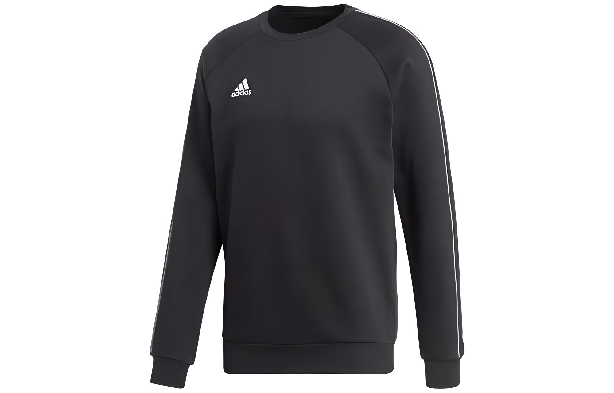 adidas Black Crewneck Sweatshirt with Solid Logo Print CE9064