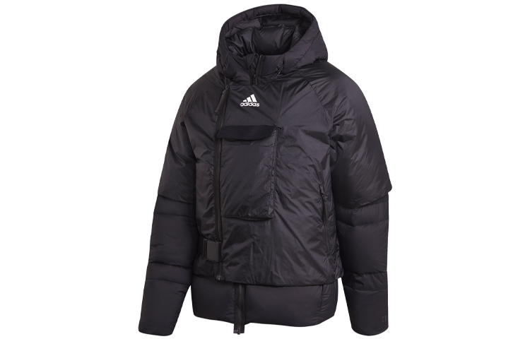 adidas Black Detachable Hood Insulated Waterproof Down Jacket FT2421