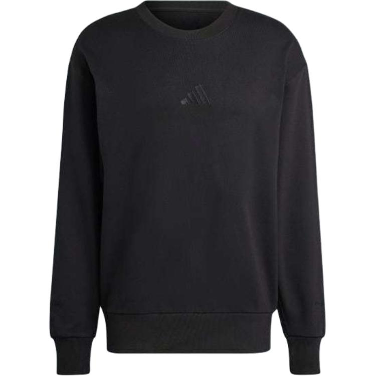 adidas Black Embossed Logo Crewneck Long Sleeve Sweatshirt IX1261