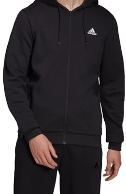 adidas Black Embroidered Logo Knitted Hoodie Jacket HB5081 Purchase adidas Black Embroidered Logo Knitted Hoodie Jacket HB5081