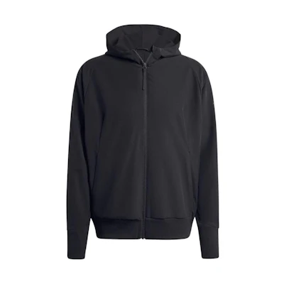 adidas Black Fitted Full-Zip Hoodie Jacket with Solid Logo IW0247