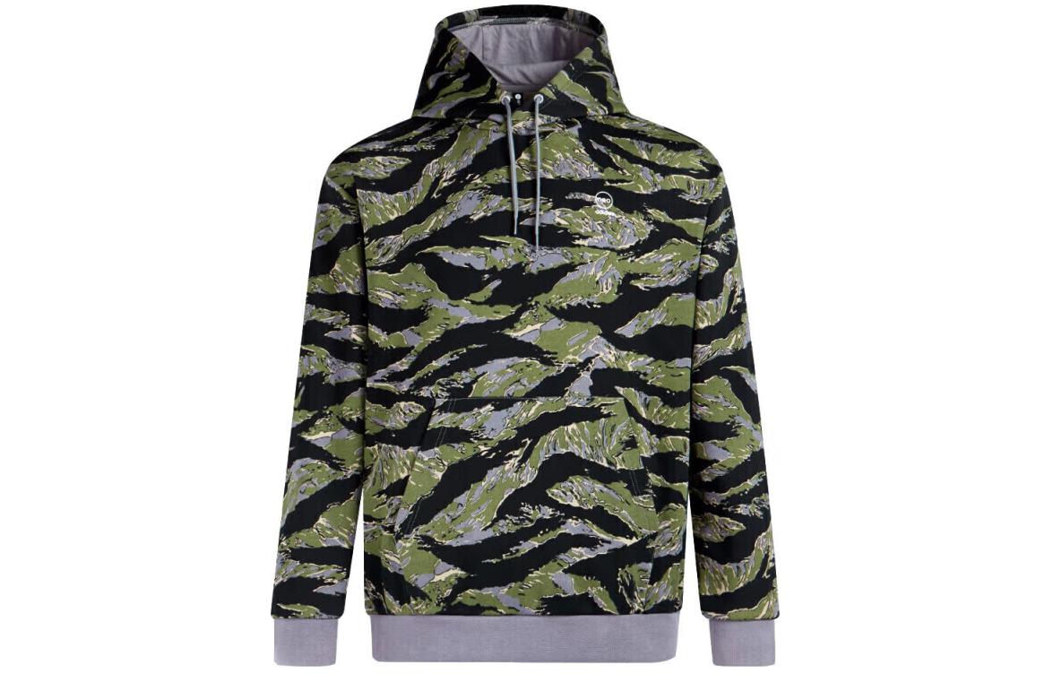 adidas Black Fleece Hoodie with Logo Letter Camo Print Design IQ0935