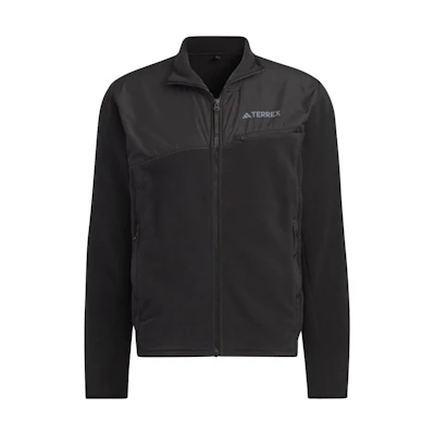 adidas Black Fleece Jacket with Spliced Logo Outdoor Athletic Design IL8996