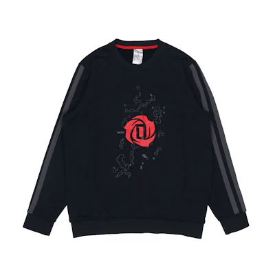 adidas Black Fleece Lined Printed Pullover Hoodie GP4574