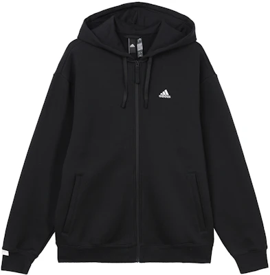 adidas 黑色絨毛內襯拉鍊連帽外套 IV7607 Buy adidas 黑色絨毛內襯拉鍊連帽外套 IV7607