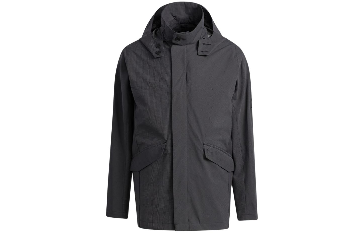 adidas Black Full-Zip Hoodie Jacket with Detachable Hood Japan Edition HF9118-JAPAN