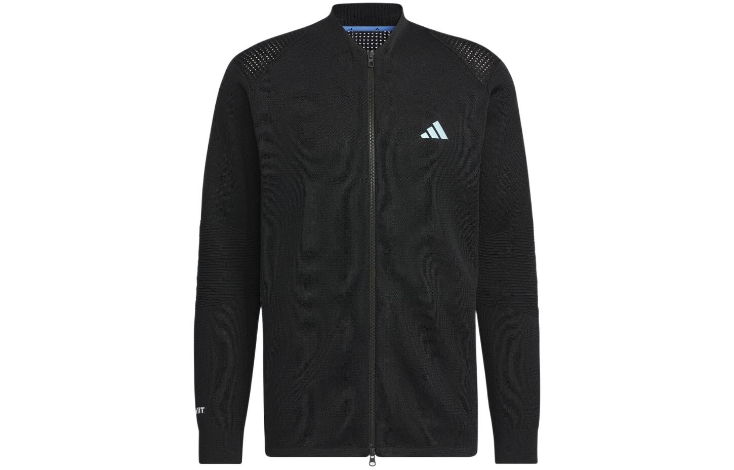 adidas Black Full-Zip Jacquard Knit Jacket IM1689
