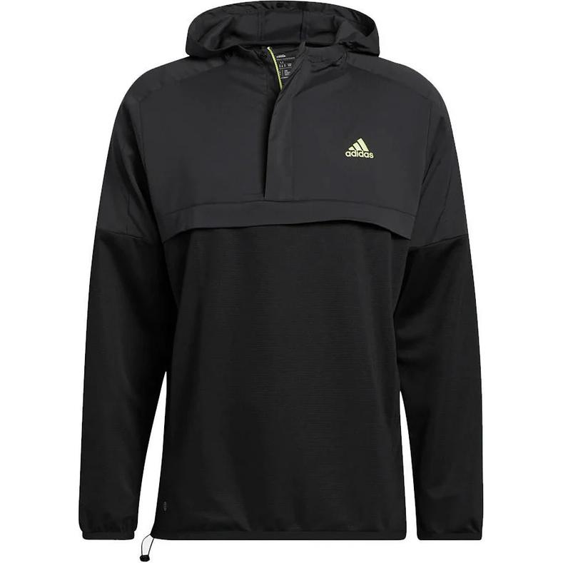 adidas Black Half-Zip Hoodie with Logo Print on Chest HG8832