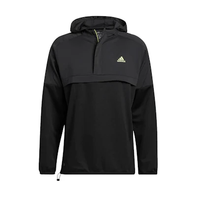 adidas Black Half-Zip Hoodie with Logo Print on Chest HG8832