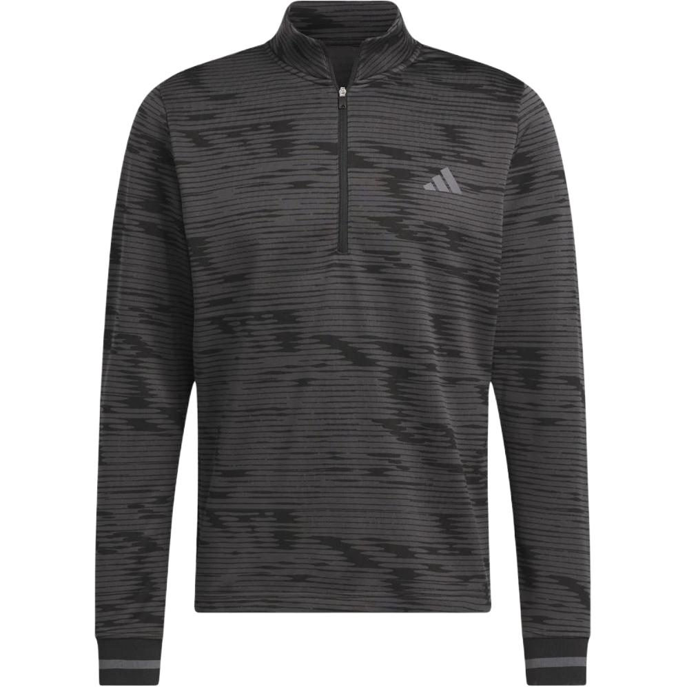 adidas Black Half-Zip Mock Neck Pullover Sweatshirt Multicolor IW3991